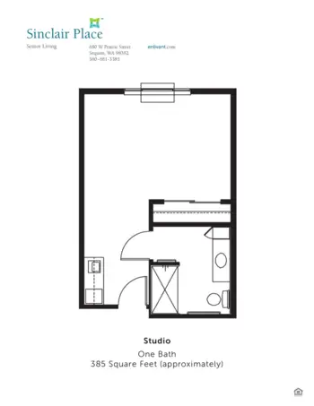 Floorplan of Sinclair Place, Assisted Living, Sequim, WA 1