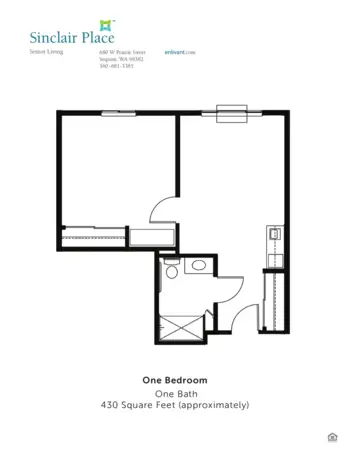 Floorplan of Sinclair Place, Assisted Living, Sequim, WA 2