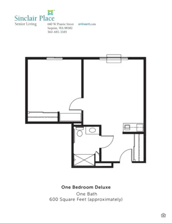 Floorplan of Sinclair Place, Assisted Living, Sequim, WA 3