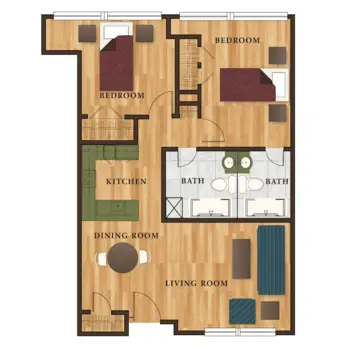Floorplan of The Atriums Senior Living Community, Assisted Living, Overland Park, KS 4