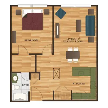 Floorplan of The Atriums Senior Living Community, Assisted Living, Overland Park, KS 5