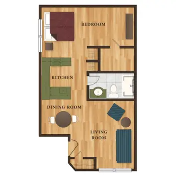 Floorplan of The Atriums Senior Living Community, Assisted Living, Overland Park, KS 6