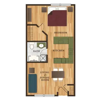 Floorplan of The Atriums Senior Living Community, Assisted Living, Overland Park, KS 8