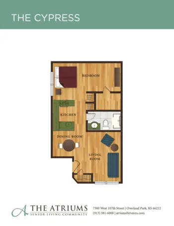 Floorplan of The Atriums Senior Living Community, Assisted Living, Overland Park, KS 9