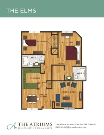 Floorplan of The Atriums Senior Living Community, Assisted Living, Overland Park, KS 10