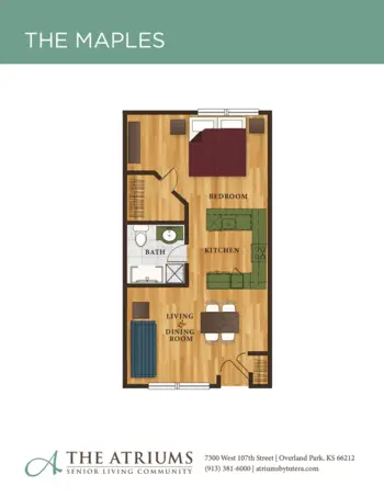 Floorplan of The Atriums Senior Living Community, Assisted Living, Overland Park, KS 12