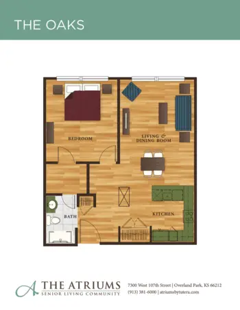 Floorplan of The Atriums Senior Living Community, Assisted Living, Overland Park, KS 13