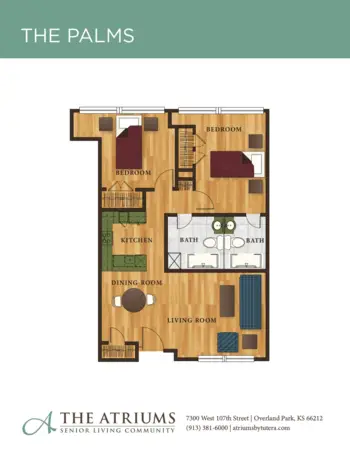 Floorplan of The Atriums Senior Living Community, Assisted Living, Overland Park, KS 14