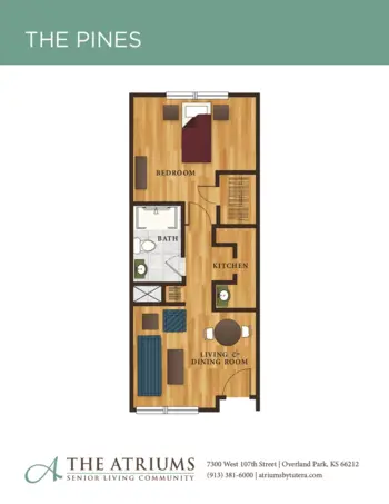Floorplan of The Atriums Senior Living Community, Assisted Living, Overland Park, KS 15