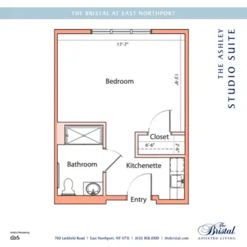 Floorplan of The Bristal at East Northport, Assisted Living, East Northport, NY 1