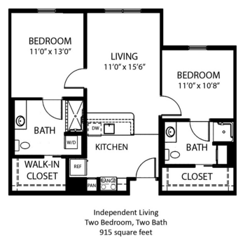 Floorplan of The Waterford at Richmond Heights, Assisted Living, Cleveland, OH 4