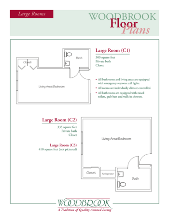 Floorplan of Woodbrook Assisted Living Residence, Assisted Living, Elmira, NY 3