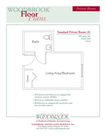 Floorplan of Woodbrook Assisted Living Residence, Assisted Living, Elmira, NY 4