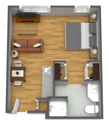 Floorplan of Belleview Suites at DTC, Assisted Living, Memory Care, Denver, CO 1