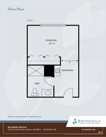 Floorplan of Brookdale Davison, Assisted Living, Davison, MI 1