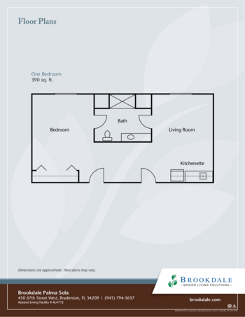 Floorplan of Brookdale Palma Sola, Assisted Living, Bradenton, FL 3