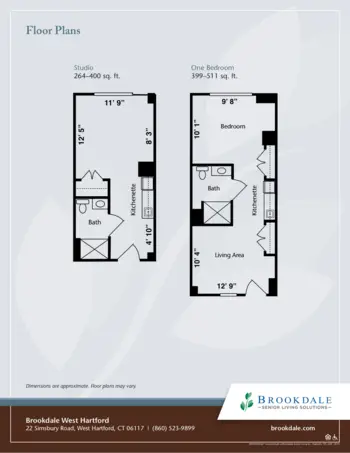 Floorplan of Brookdale West Hartford, Assisted Living, West Hartford, CT 1