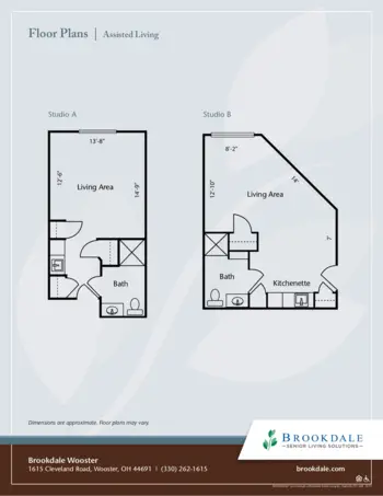 Floorplan of Brookdale Wooster, Assisted Living, Wooster, OH 1