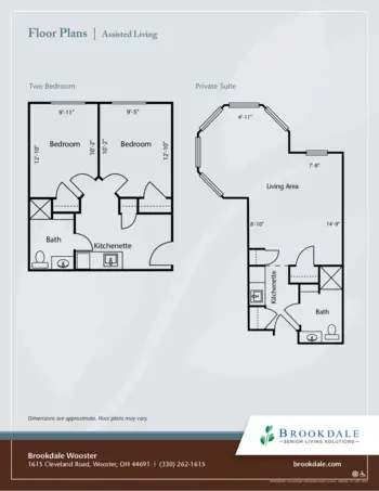 Floorplan of Brookdale Wooster, Assisted Living, Wooster, OH 2