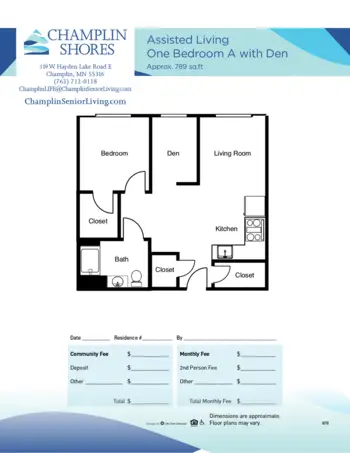 Floorplan of Champlin Shores, Assisted Living, Memory Care, Champlin, MN 3