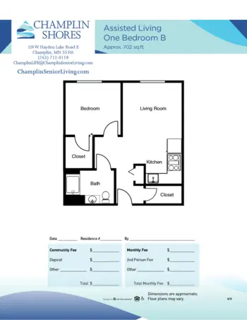 Floorplan of Champlin Shores, Assisted Living, Memory Care, Champlin, MN 4