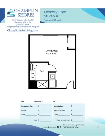 Floorplan of Champlin Shores, Assisted Living, Memory Care, Champlin, MN 9