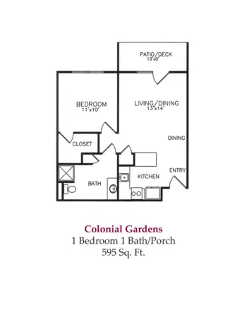 Floorplan of Colonial Heights and Gardens, Assisted Living, Florence, KY 7