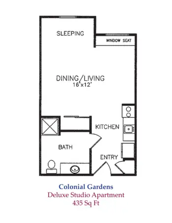Floorplan of Colonial Heights and Gardens, Assisted Living, Florence, KY 8