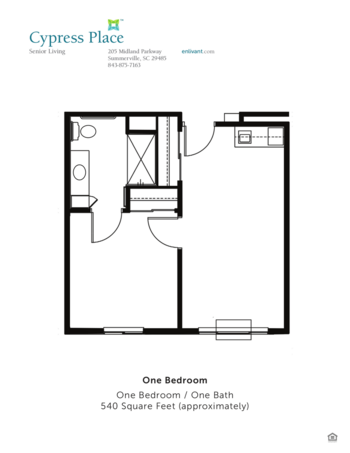 Floorplan of Cypress Place, Assisted Living, Summerville, SC 2