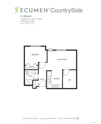 Floorplan of Ecumen Countryside, Assisted Living, Owatonna, MN 3