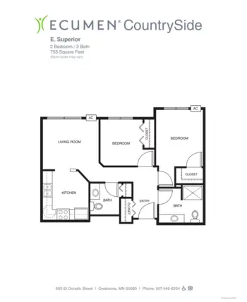 Floorplan of Ecumen Countryside, Assisted Living, Owatonna, MN 6