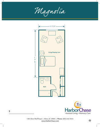 Floorplan of Harborchase of Aiken, Assisted Living, Memory Care, Aiken, SC 1