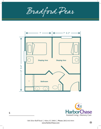 Floorplan of Harborchase of Aiken, Assisted Living, Memory Care, Aiken, SC 3
