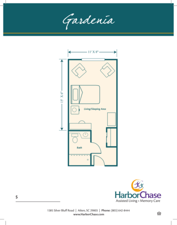 Floorplan of Harborchase of Aiken, Assisted Living, Memory Care, Aiken, SC 5