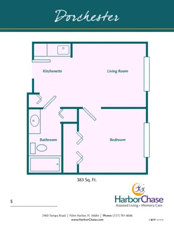 Floorplan of HarborChase of Palm Harbor, Assisted Living, Palm Harbor, FL 1