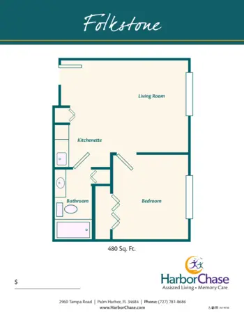 Floorplan of HarborChase of Palm Harbor, Assisted Living, Palm Harbor, FL 2