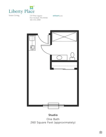 Floorplan of Liberty Place, Assisted Living, Port Orchard, WA 1