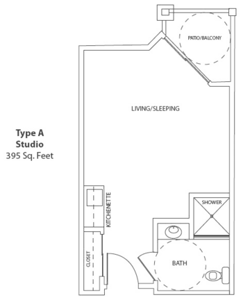 Floorplan of Meadowbrook at Agoura Hills, Assisted Living, Agoura Hills, CA 5