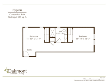 Floorplan of Oakmont of Riverpark, Assisted Living, Oxnard, CA 3