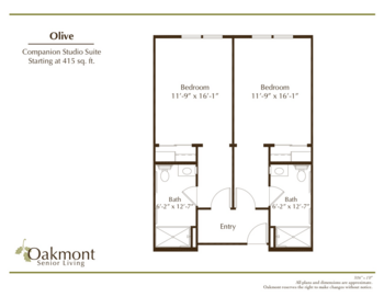 Floorplan of Oakmont of Riverpark, Assisted Living, Oxnard, CA 7
