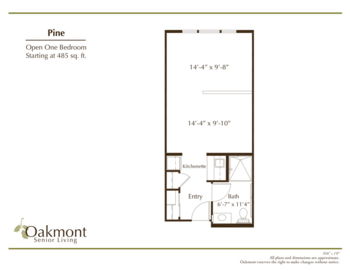 Floorplan of Oakmont of Riverpark, Assisted Living, Oxnard, CA 8
