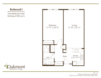 Floorplan of Oakmont of Riverpark, Assisted Living, Oxnard, CA 9