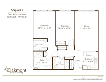 Floorplan of Oakmont of Riverpark, Assisted Living, Oxnard, CA 11