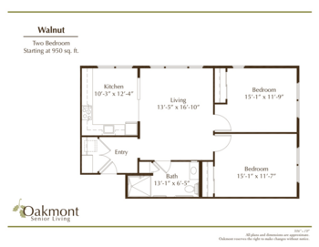 Floorplan of Oakmont of Riverpark, Assisted Living, Oxnard, CA 13