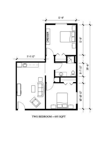 Floorplan of Parkview Pointe Senior Living, Assisted Living, Laverne, OK 4