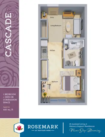 Floorplan of Rosemark at Mayfair Park, Assisted Living, Denver, CO 5