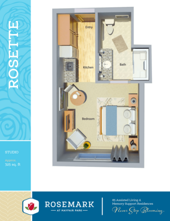 Floorplan of Rosemark at Mayfair Park, Assisted Living, Denver, CO 9