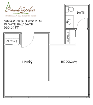 Floorplan of Sapphire at Firwood Gardens, Assisted Living, Portland, OR 2