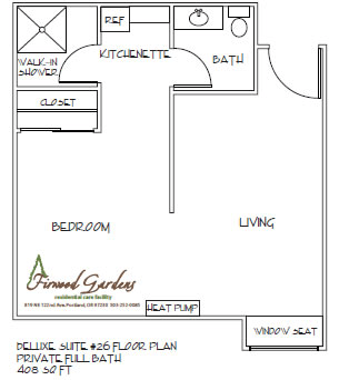 Floorplan of Sapphire at Firwood Gardens, Assisted Living, Portland, OR 5