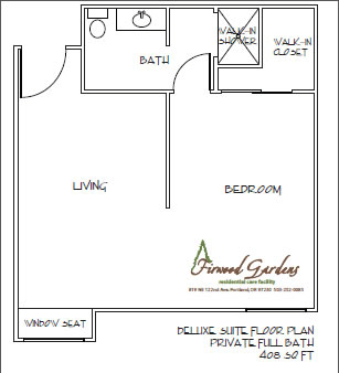 Floorplan of Sapphire at Firwood Gardens, Assisted Living, Portland, OR 6